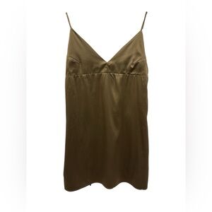 Elegant Green Satin Slip Dress. Makers Of Dreams. Size small